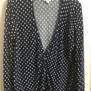 Long sleeve polka dot cardigan